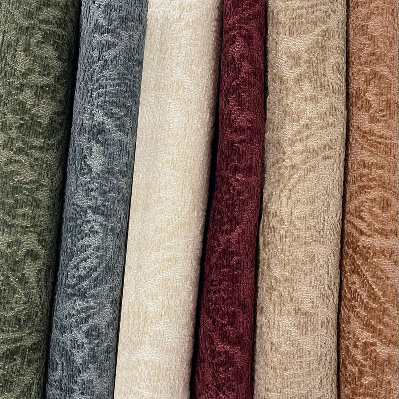 Boucle Jacquard Upholstery Fabric Everly Paisley