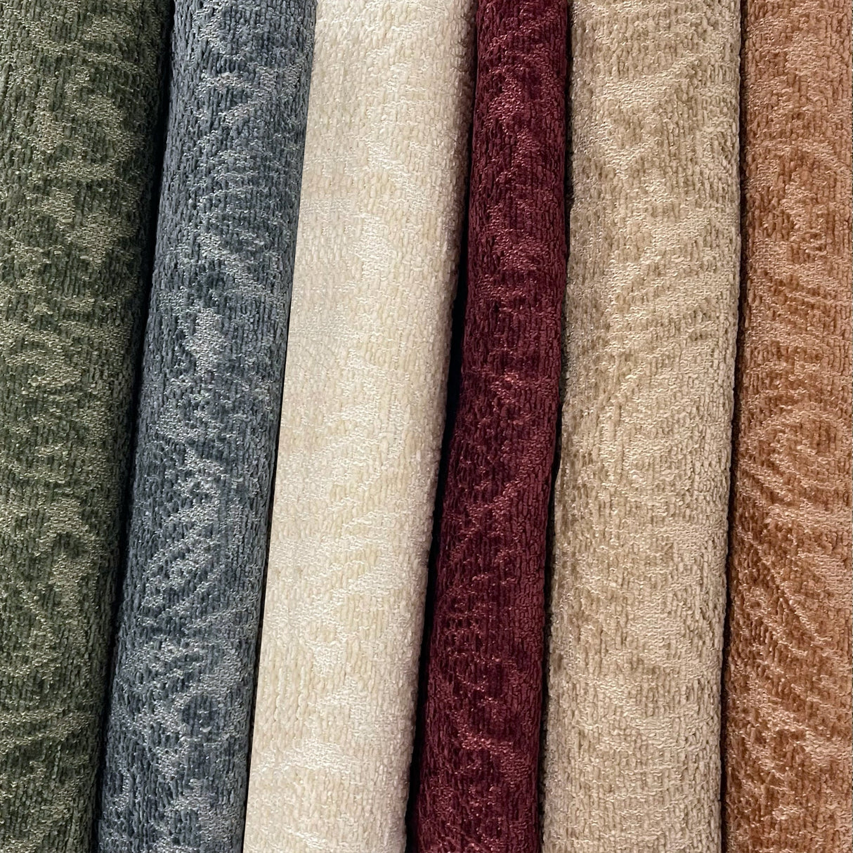 Boucle Jacquard Upholstery Fabric Everly Paisley