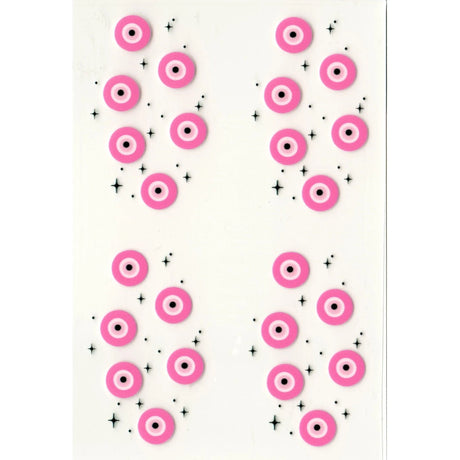 UV DTF Decal - Evil Eye Pink (4 Decals 2")