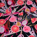 Exotic Sliced Fruited Printed Nylon Spandex Fabric - Multicolor Fruit Print, 55/56" Width (1 Yard)