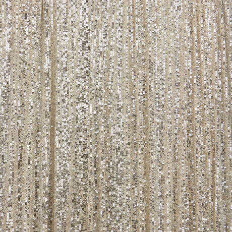 Exquisite Stretch Mesh Sequin Fabric - Embroidered Sequin, 54/55" Width (1 Yard)