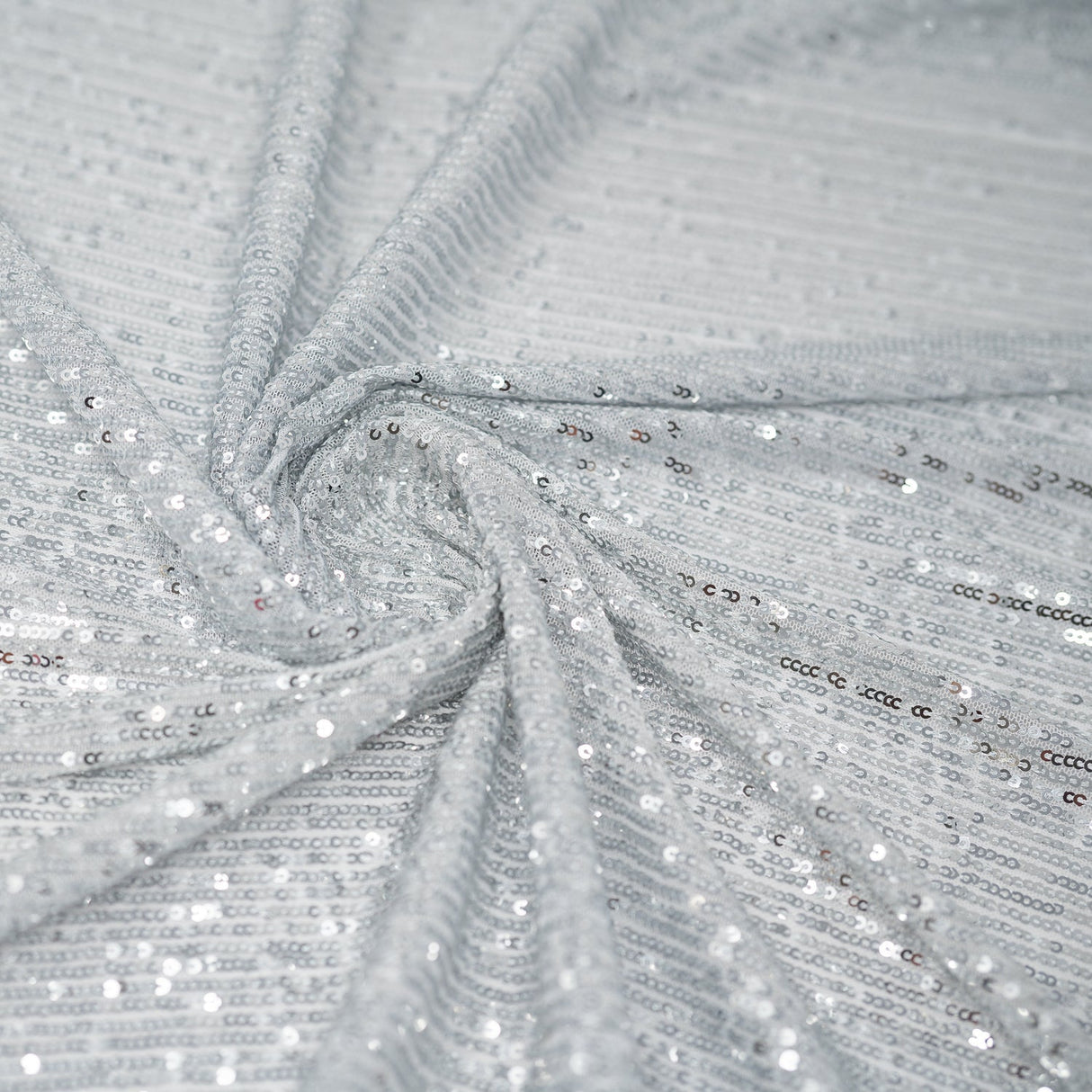 Exquisite Stretch Mesh Sequin Polyester Spandex Fabric - Embroidered Sequin Mesh, 54/55" Width, 230 GSM (1 Yard)