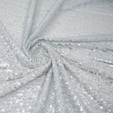 Exquisite Stretch Mesh Sequin Polyester Spandex Fabric - Embroidered Sequin Mesh, 54/55" Width, 230 GSM (1 Yard)