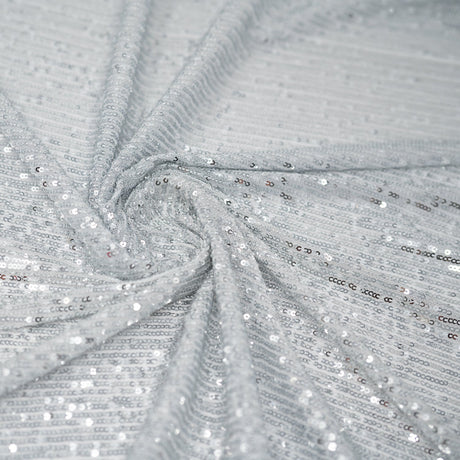 Exquisite Stretch Mesh Sequin Fabric - Embroidered Sequin, 54/55" Width (1 Yard)