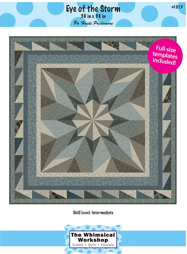 Printed Paper Quilt Pattern Eye of the Storm 72in x 80in