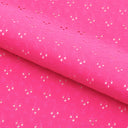 Eyelet Polyester Spandex Jacquard Fabric - Floral Pattern, 51" Width (1 Yard)