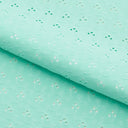 Eyelet Polyester Spandex Jacquard Fabric - Floral Pattern, 51" Width, 4-Way Stretch (1 Yard)