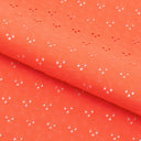 Eyelet Polyester Spandex Jacquard Fabric - Floral Pattern, 51" Width, 4-Way Stretch (1 Yard)