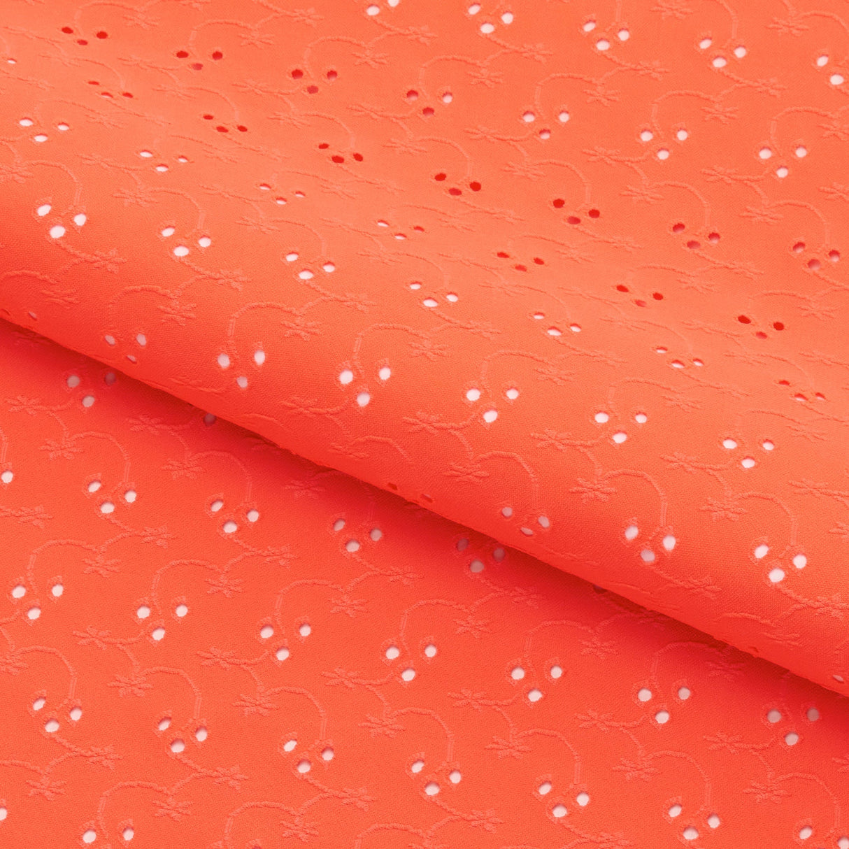 Eyelet Polyester Spandex Jacquard Fabric - Floral Pattern, 51" Width (1 Yard)