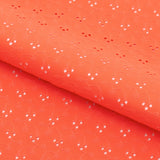 Eyelet Polyester Spandex Jacquard Fabric - Floral Pattern, 51" Width (1 Yard)