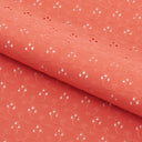 Eyelet Polyester Spandex Jacquard Fabric - Floral Pattern, 51" Width (1 Yard)