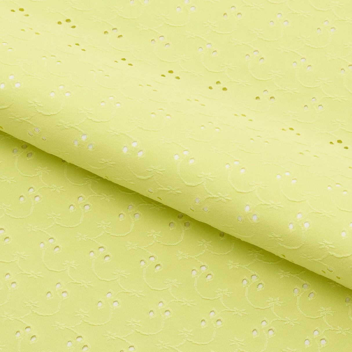 Eyelet Polyester Spandex Jacquard Fabric - Floral Pattern, 51" Width (1 Yard)
