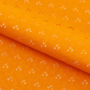Eyelet Polyester Spandex Jacquard Fabric - Floral Pattern, 51" Width, 4-Way Stretch (1 Yard)