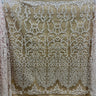 Beaded Lace Fabric on Polyester Net Mesh 52" Wide
