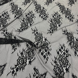Embroidered Lace Fabric with Eyelash Scallop