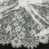Embroidered Chantilly Lace with Eyelash Scallop
