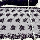 Beaded Floral Lace Trimming 21" Wide