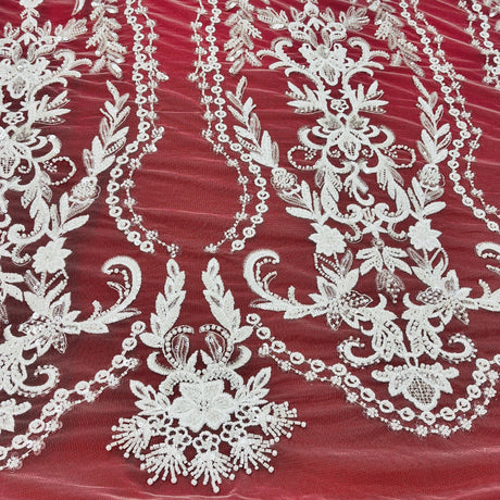 Beaded Embroidered Lace Mesh