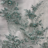 Beaded Floral Lace Mesh