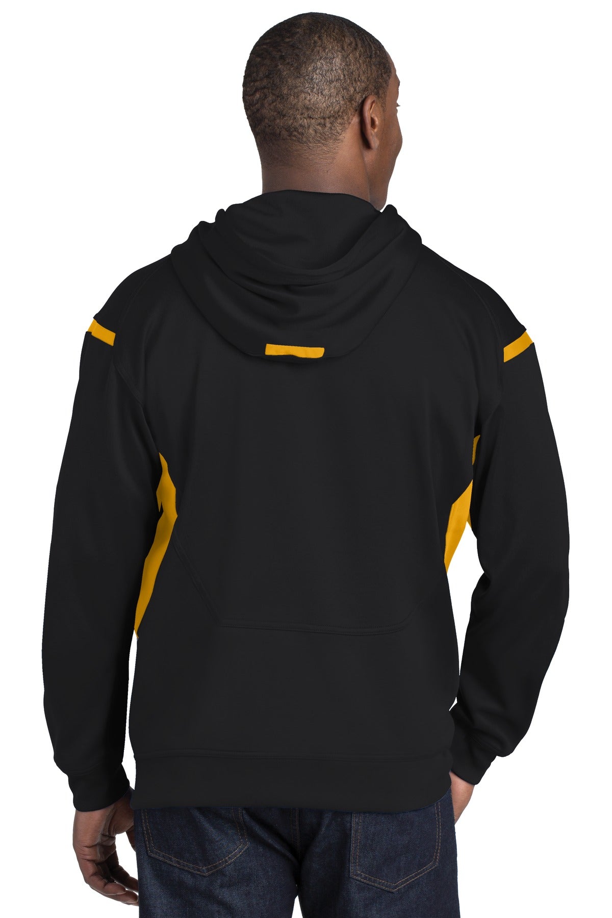 DISCONTINUED Sport-Tek® Tall Tech Fleece Colorblock Hooded Sweatshirt