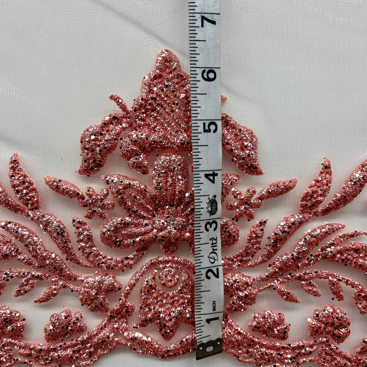 Glitter Mesh Floral Fabric