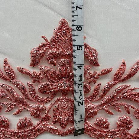 Glitter Mesh Floral Fabric