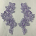 Beaded Floral Lace Applique
