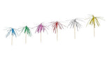 6" Firework Food Picks -Six Assorted Colors, 100 or 1000 count