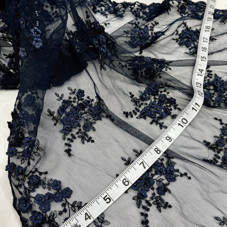 Beaded 3D Floral Lace Trimming