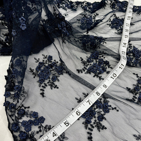 Beaded Floral Lace Trimming 21" Wide