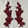 Beaded Floral Lace Applique