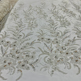 Beaded Embroidered Lace Mesh