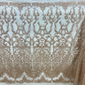 1 Yard Beaded Lace Fabric Embroidered on 100% Polyester Net Mesh – 52" Wide