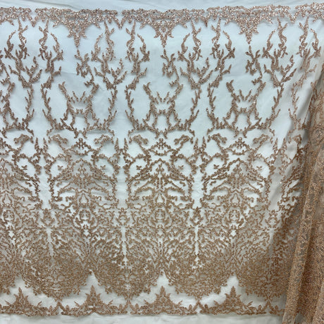 Beaded Lace Fabric Embroidered Mesh