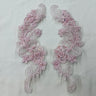 Beaded Corded Floral Lace Applique on Organza