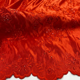 Beaded Bridal Lace Fabric on Satin