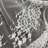Embroidered Lace Fabric with Eyelash Scallop