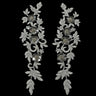 Beaded Corded Floral 3D Lace Applique