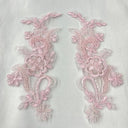 Beaded Corded Floral Lace Applique