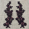 Beaded Floral Lace Applique