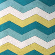 Fabiana Cut Velvet Fabric - Zigzag Chevron, Multi Colored, 55" Width (1 Yard)