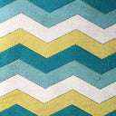 Fabiana Cut Velvet Fabric - Zigzag Chevron, Multi Colored, 55" Width (1 Yard)