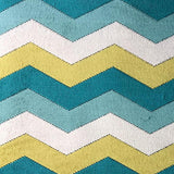 Fabiana Cut Velvet Fabric - Zigzag Chevron, Multi Colored, 55" Width (1 Yard)