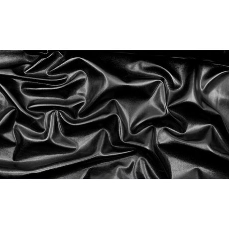 Foil Polyester Spandex Black Fabric