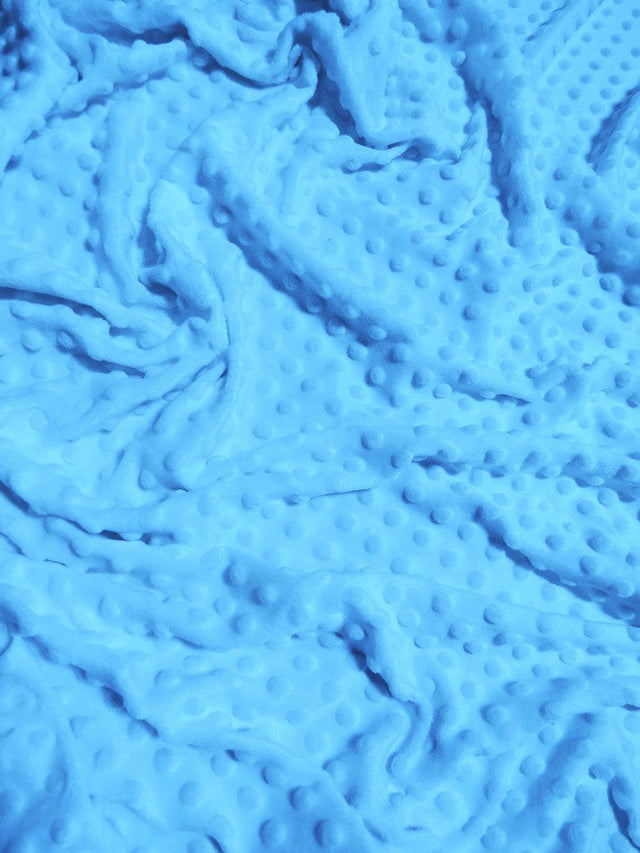 Turquoise Minky Dimple Dot Baby Soft Fabric