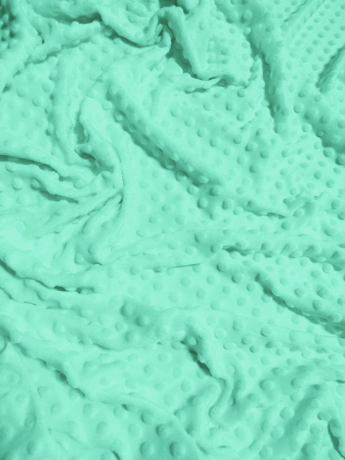 Minky Dimple Dot Baby Soft Fabric in Icy Mint