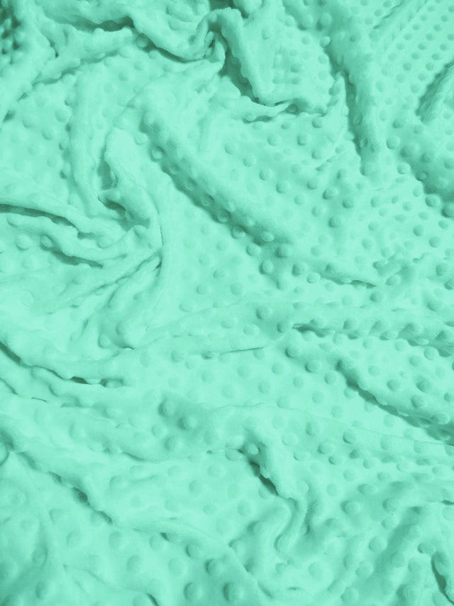 Minky Dimple Dot Baby Soft Fabric in Icy Mint