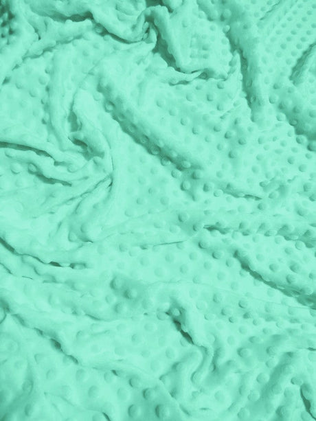 Minky Dimple Dot Baby Soft Fabric in Icy Mint