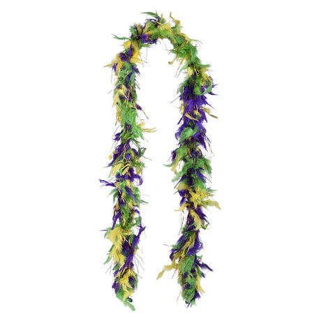 Mardi Gras Boa With Gold Tinsel (1 PC)