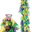 Mardi Gras Boa With Gold Tinsel (1 PC)
